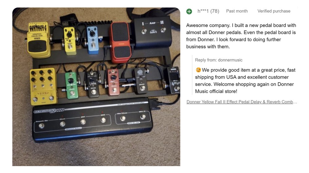 Donner Yellow Fall II Effect Pedal Delay & Reverb Combo Effect Echo Digital Mode