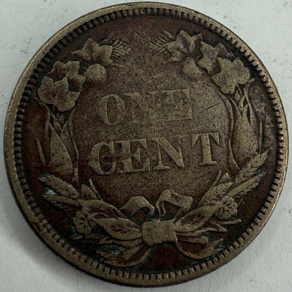 1858 Large Letters Flying Eagle Cent Exact Coin Imaged #FLY87