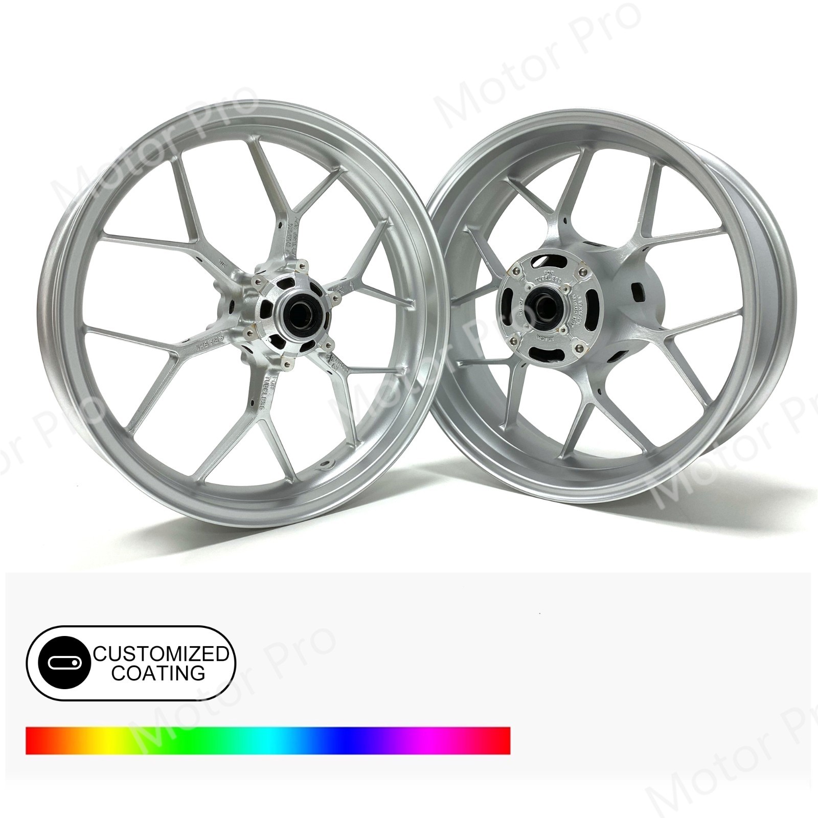 17"x3"/4" Tubeless Front Rear Wheels Rims For Kawasaki Ninja 500 Z500 2024 2025