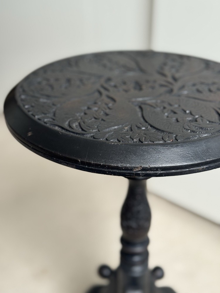 Vintage Side Wine Table Carved