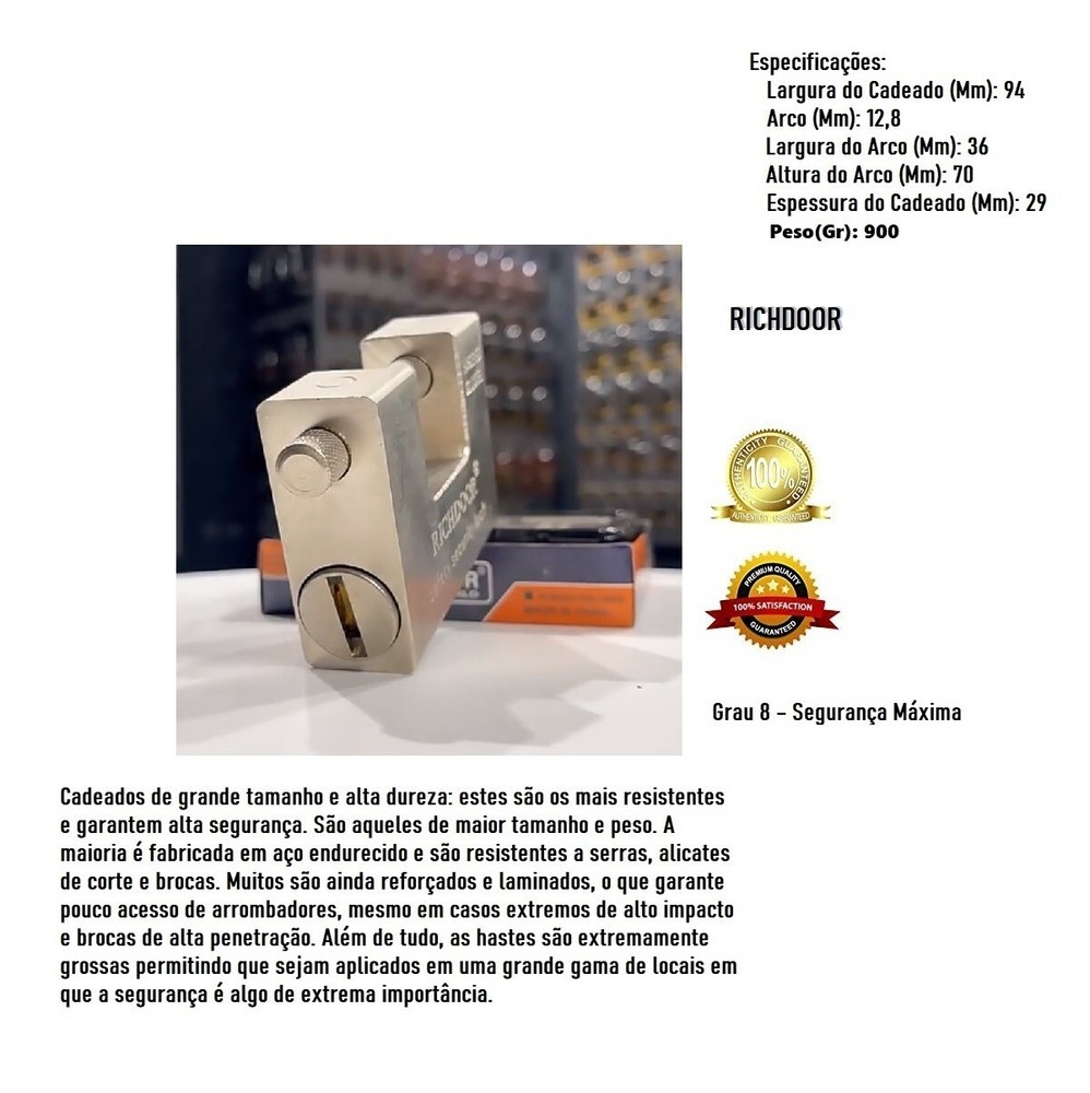 94mm Heavy Duty Padlock