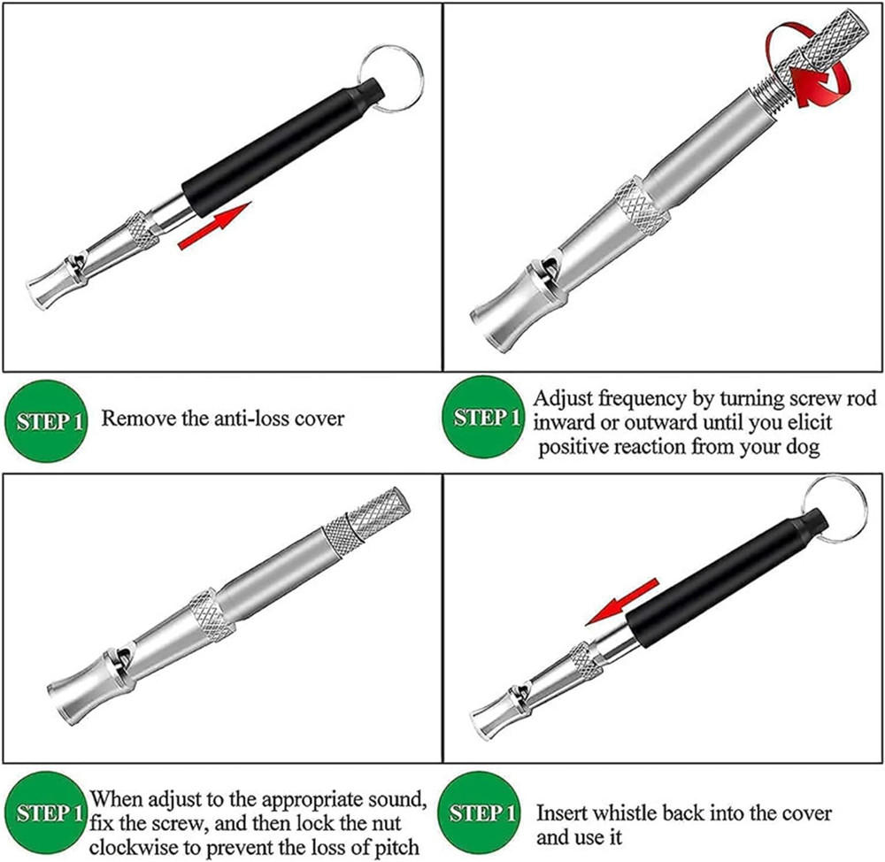 Ultrasonic Dog Whistle 2-Pack for Bark Control and Training