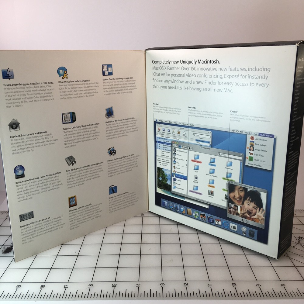 Vtg Apple Macintosh OS X 10.3 Panther Computer Software Mac COMPLETE BOX SET