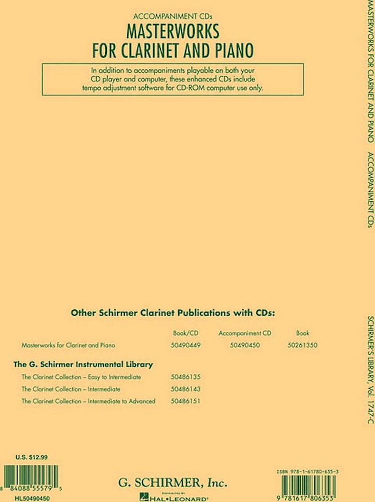Masterworks for Clarinet and Piano