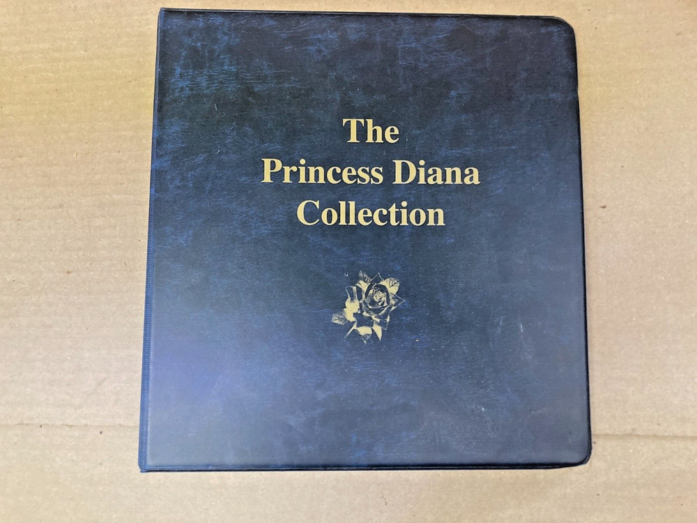 The Princess Diana Collection Stamp Album 3 Ring Binder Including 74 stamps