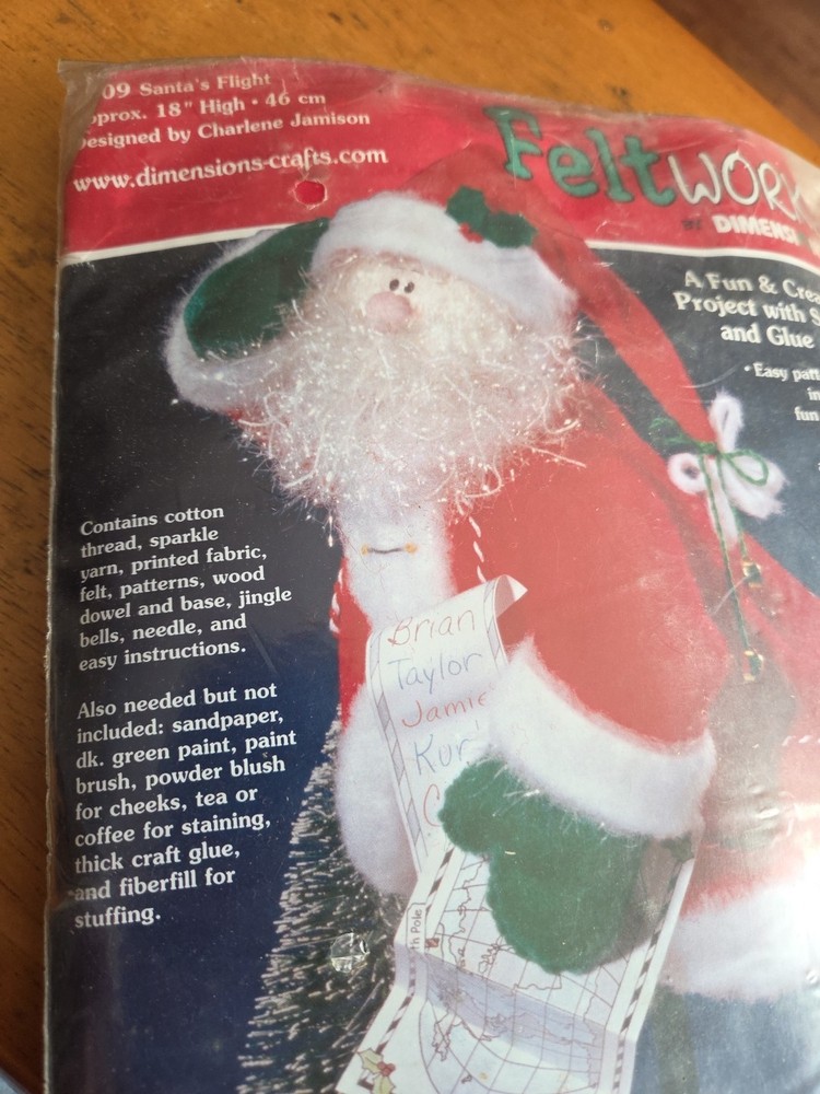 Dimensions Felt Works, Santa Flight Kit, UNOPENED / SEALED
