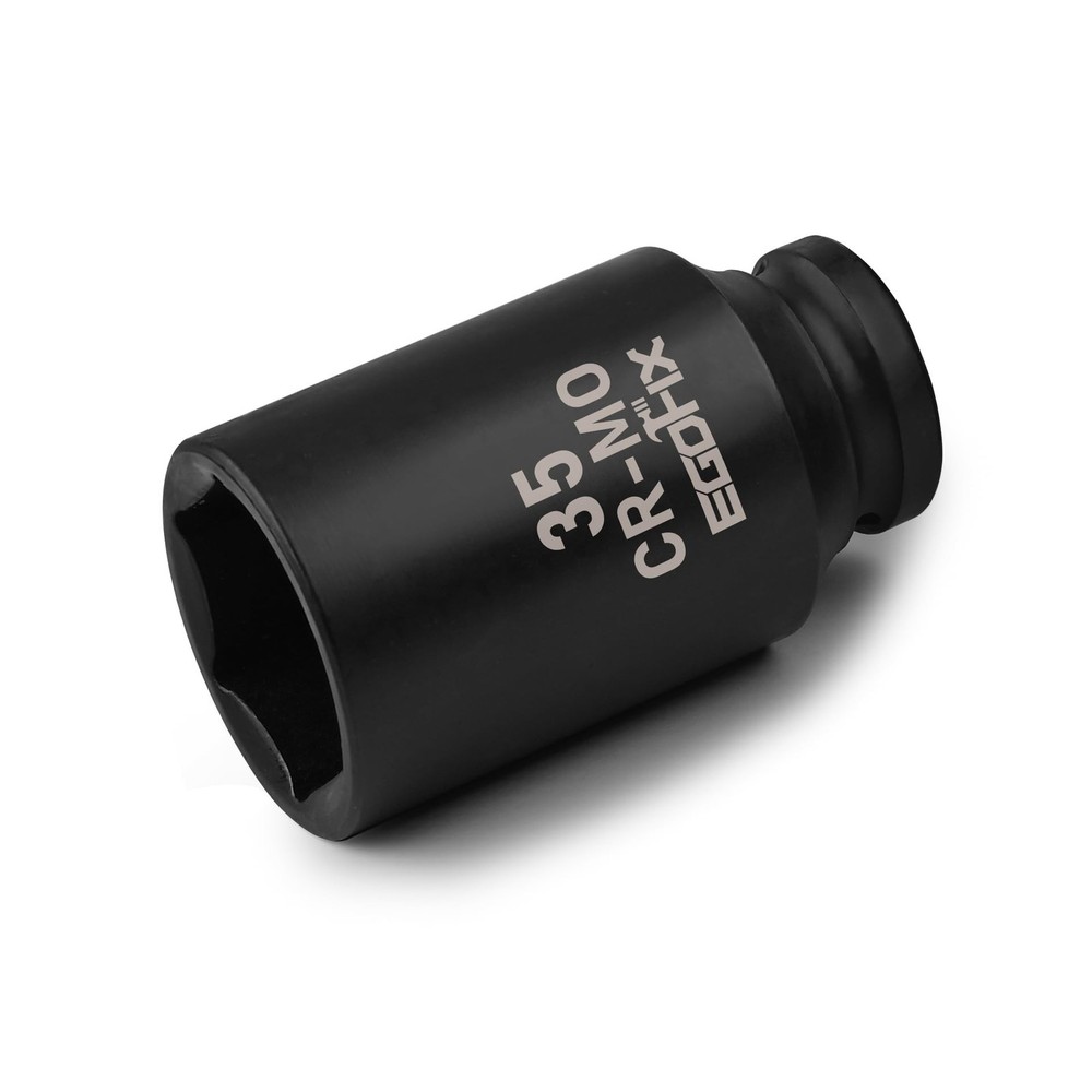 1/2" Drive Deep Impact Socket, 35mm Metric Socket, Axle Nut Socket CR-MO 6 Po...