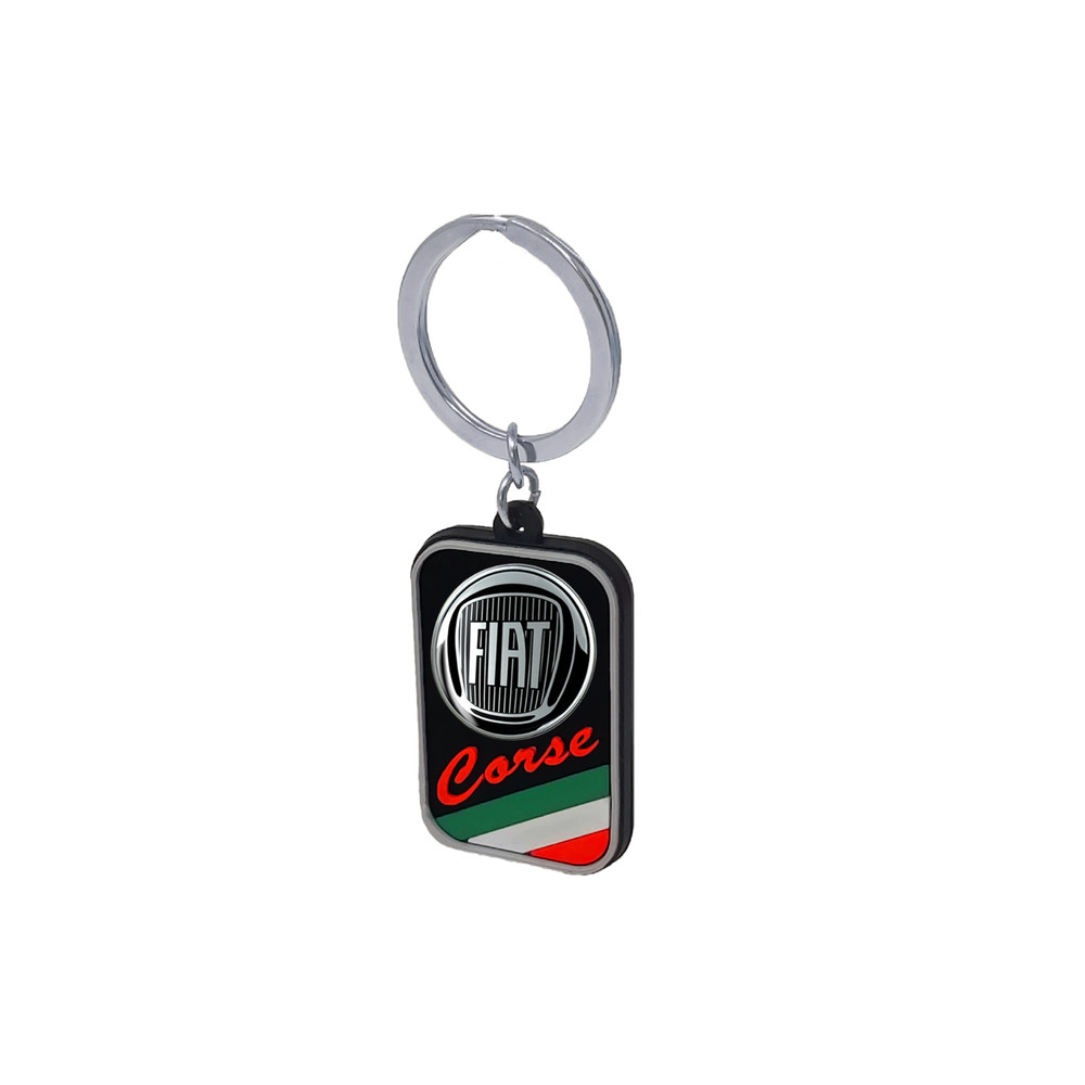 Fiat Black Key Ring, 4.2 x 2.6 cm