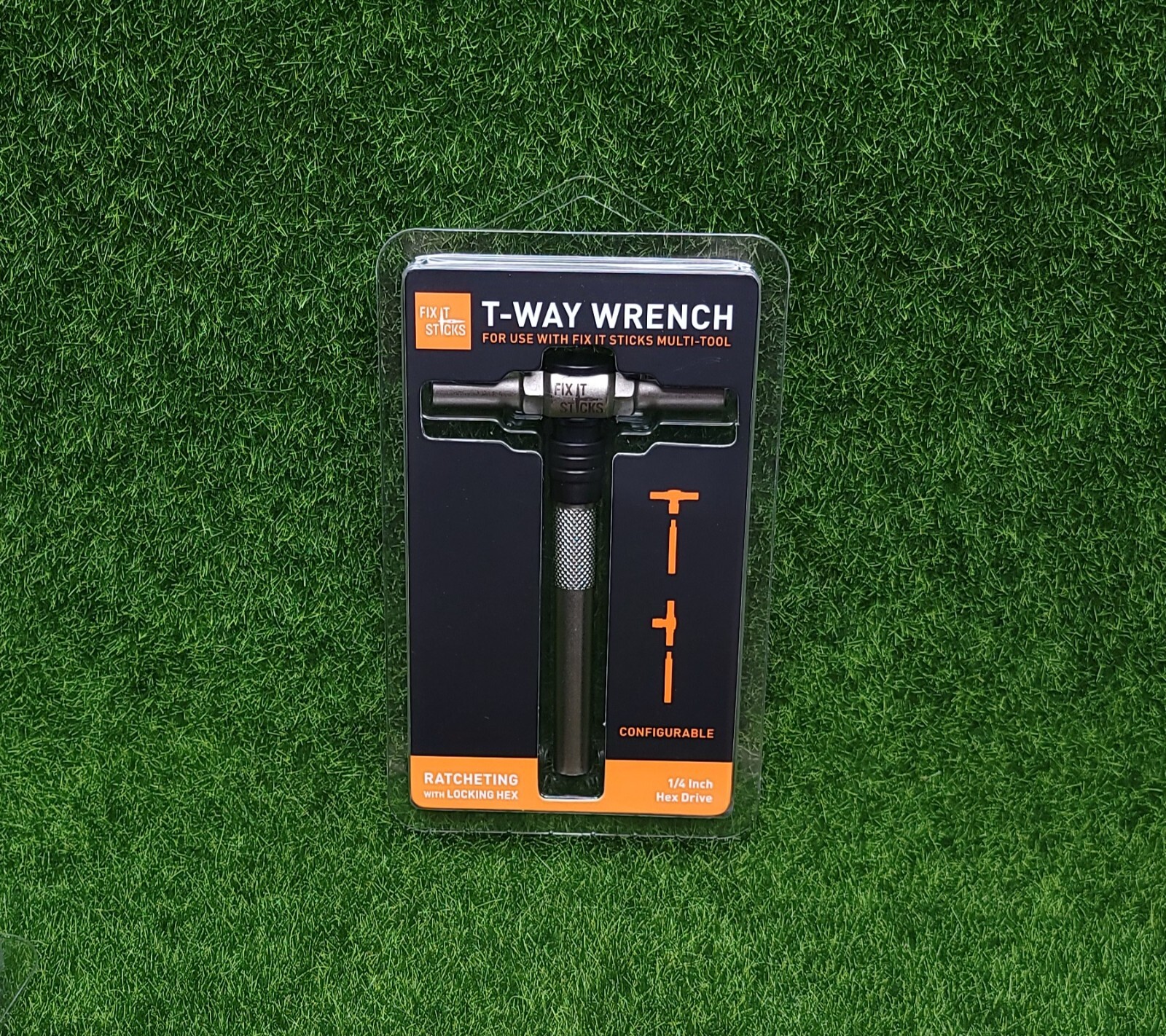 Fix It Sticks Ratcheting T-Way Wrench with Locking 1/4" Hex Drive - TWAY-LOCK