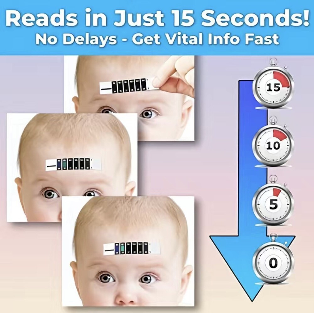 Quick Read Forehead Thermometer Strips