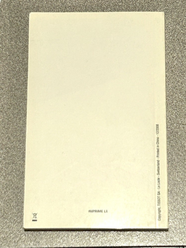 New Authentic TISSOT Navigator 3000 User Guide Instruction Manual Book