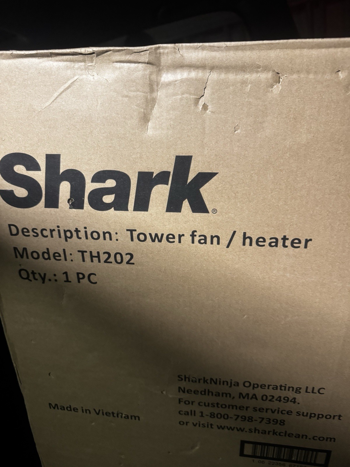 New Shark TurboBlade Cool + Heat Tower Fan and Heater TH202