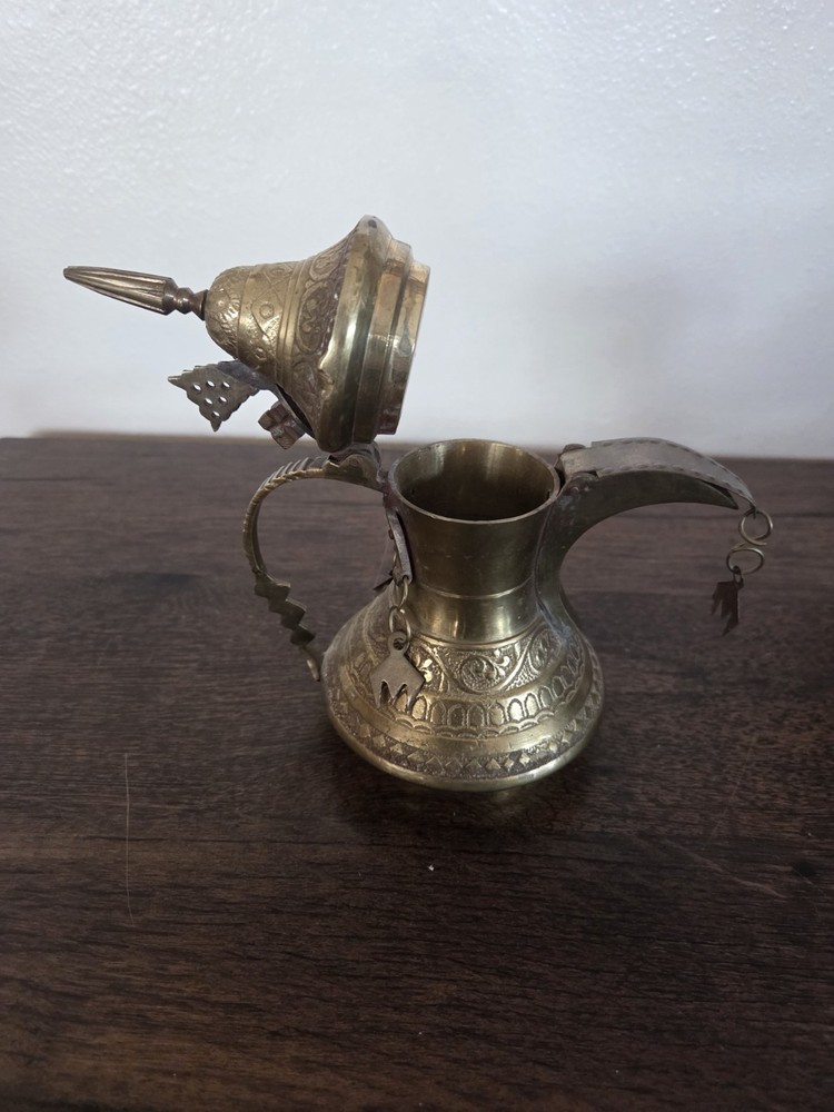 Vintage Small Brass Arabic Pot Container