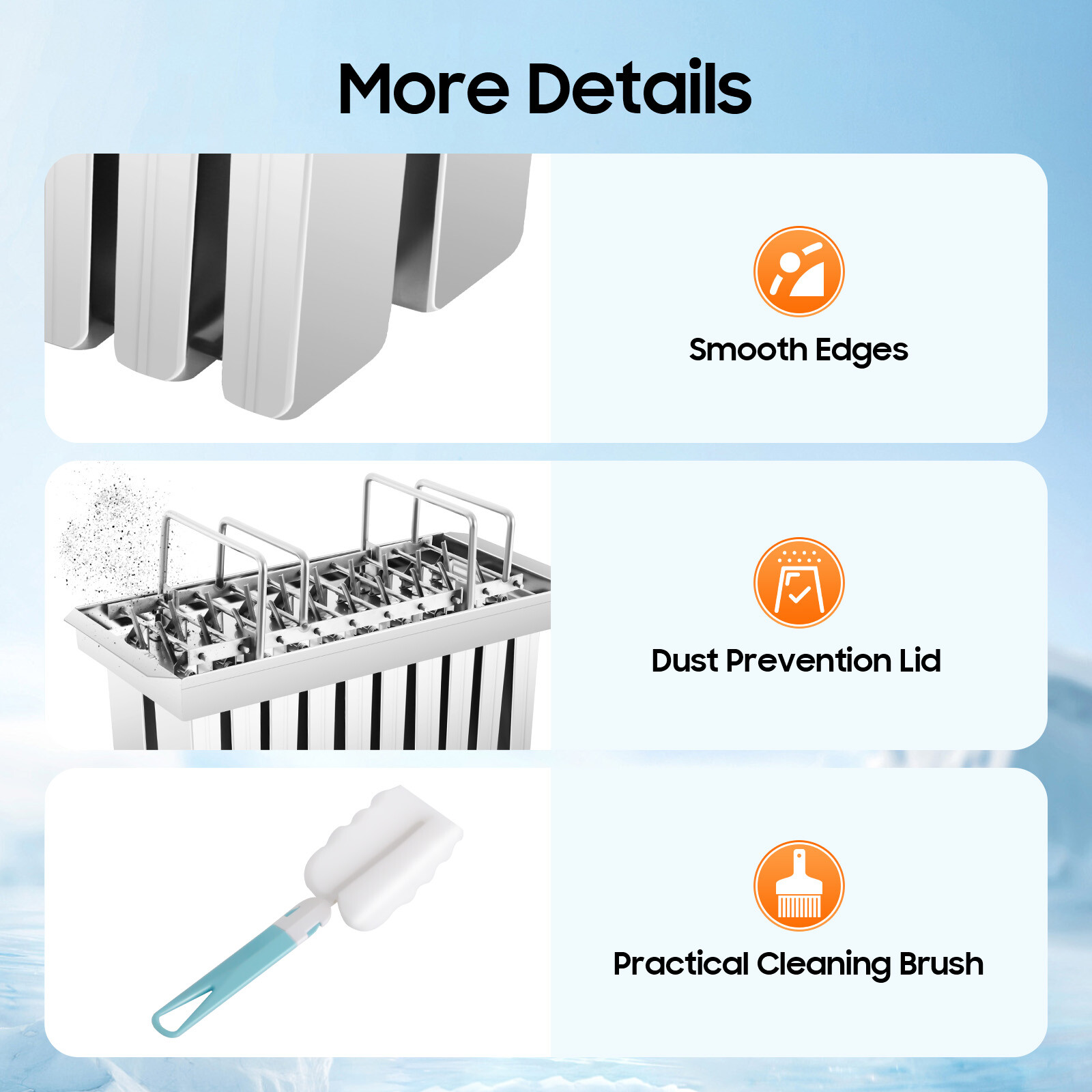 Ice Cream Stick Mold 20pcs Mold Cup Stainless Steel Mold Commercial