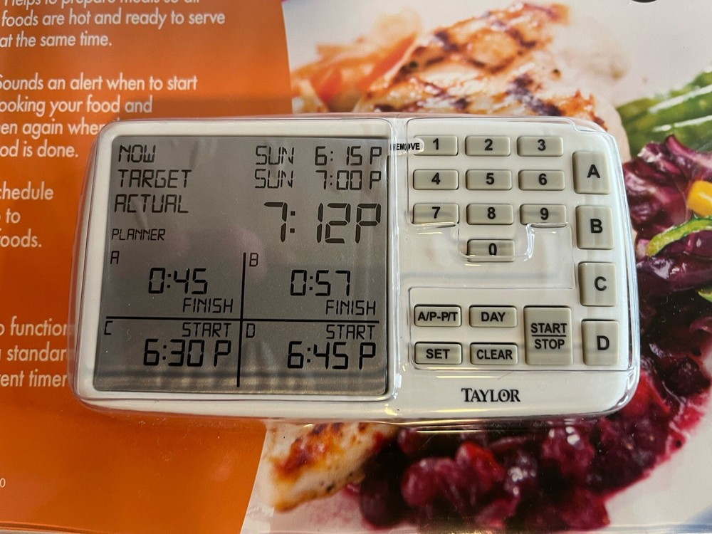 Taylor Plan & Prep Digital Meal Serving Scheduler Timer #750