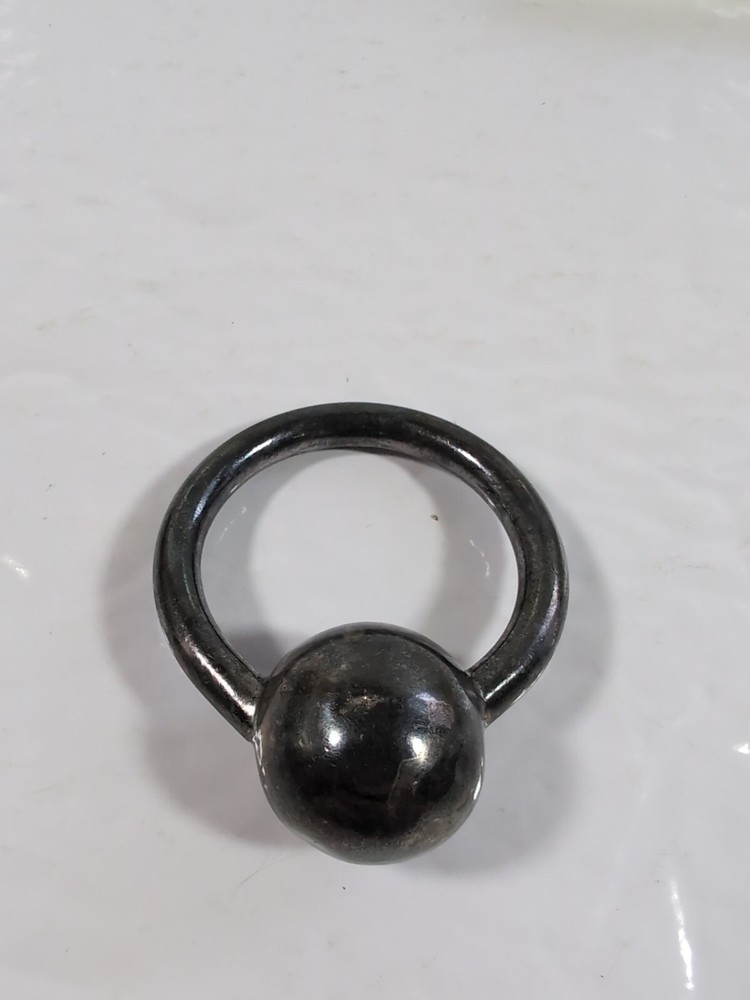 Vintage R&B Rattle Ring Teething Silver Plated?