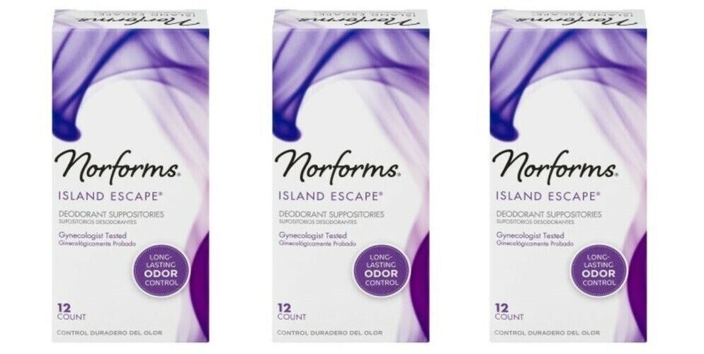 BL Norforms Suppositories Island Escape 12 Count *Three Pack*