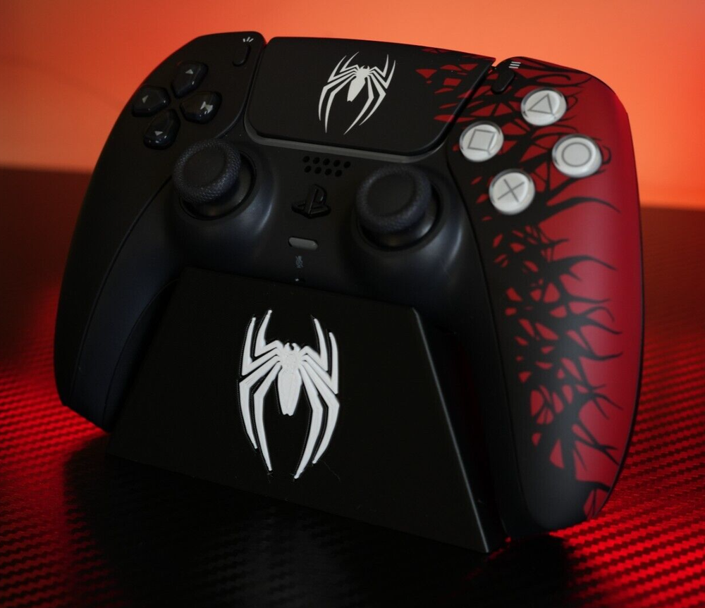 PlayStation 5 Controller STAND Black White spider PS3 PS4 compatible 3d Print