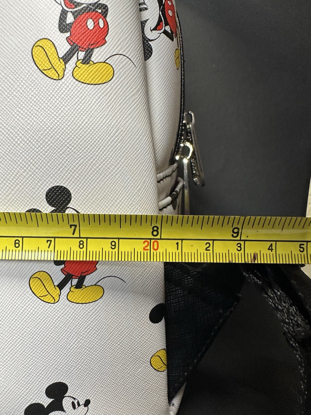 Loungefly Disney Classic Mickey Mouse Mini Backpack White Red Adjustable Straps