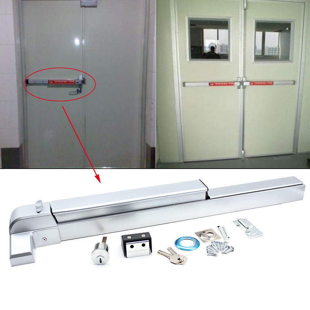 Door Push Bar Panic Exit Device Lock Hardware Latches for 30-36 Inch Single Door