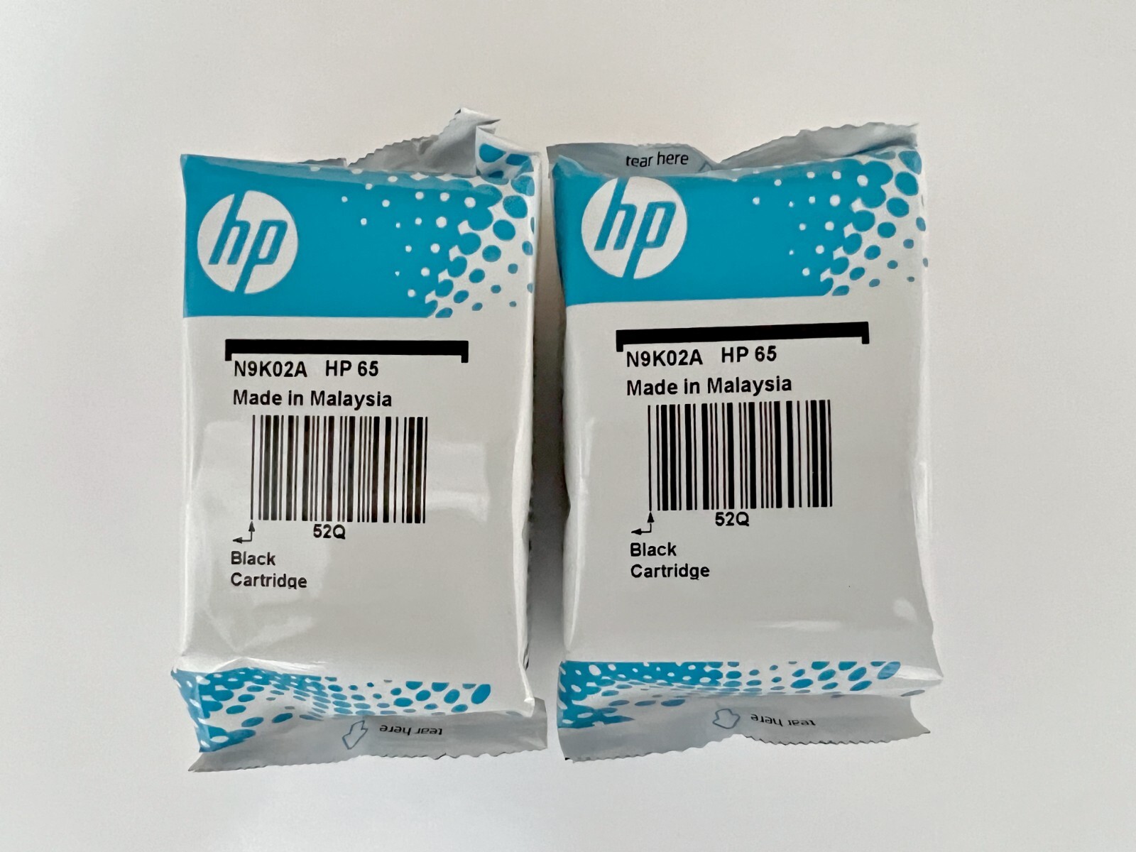 HP #65 Black Ink Cartridge 2 pack NEW GENUINE EXP 05/2024