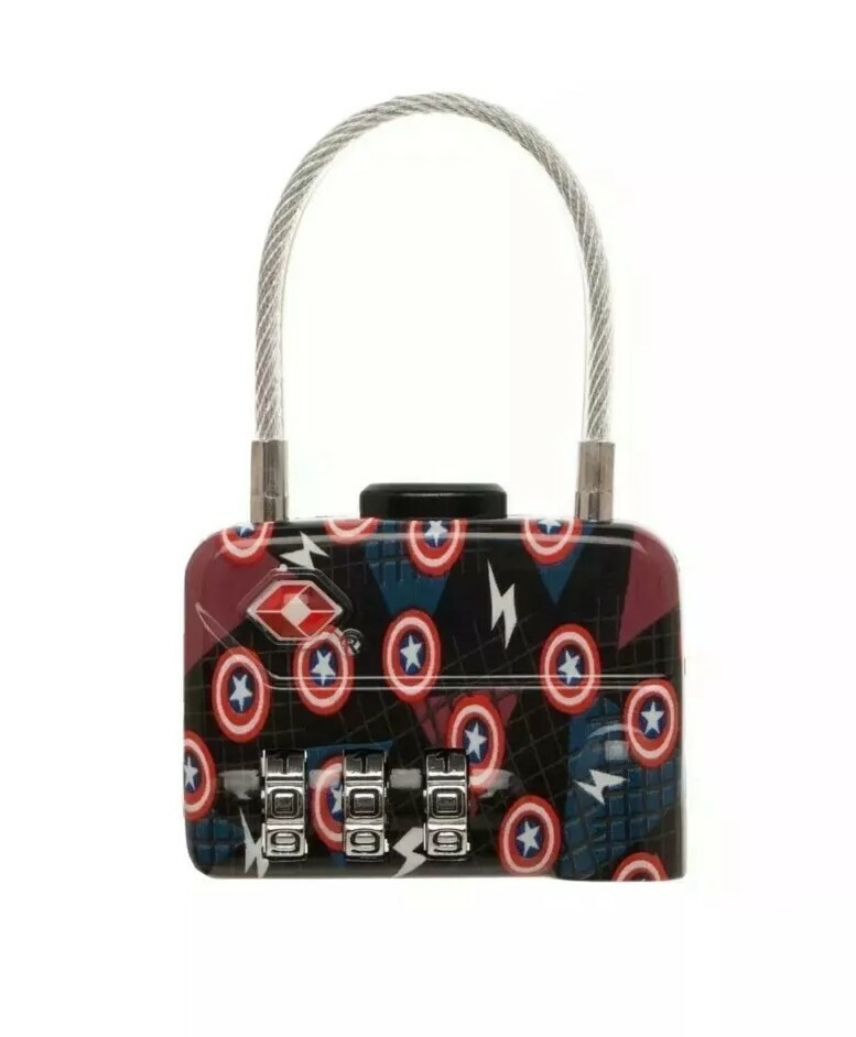 Marvel Deadpool Logo Travel Sentry Cable Dial Combination Lock TSA Accepted