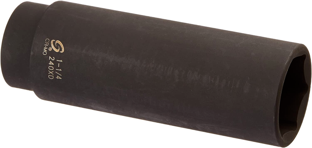 Sunex 240XD 1/2" Drive, Extra Long Deep Impact Socket, 1-1/4"