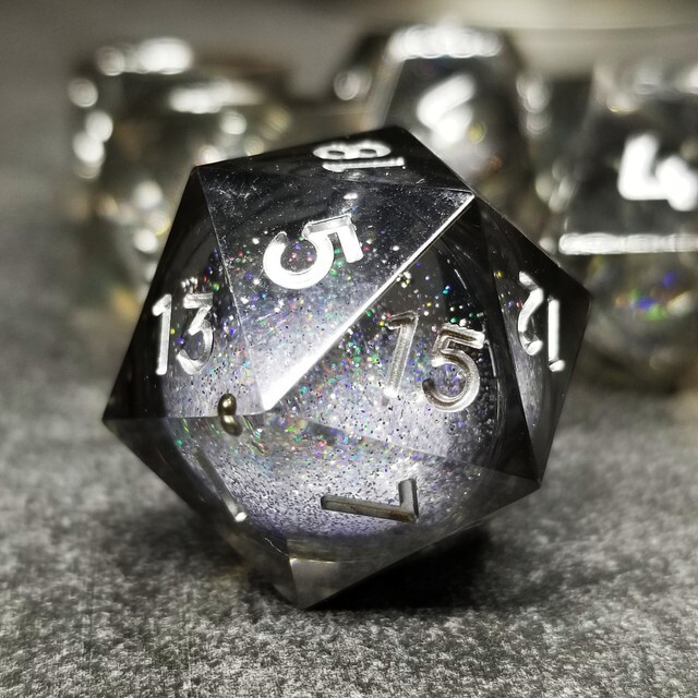 Sage's Spirits - Nocturnal Spirits Liquid Core Sharp Edge Resin Dice Set