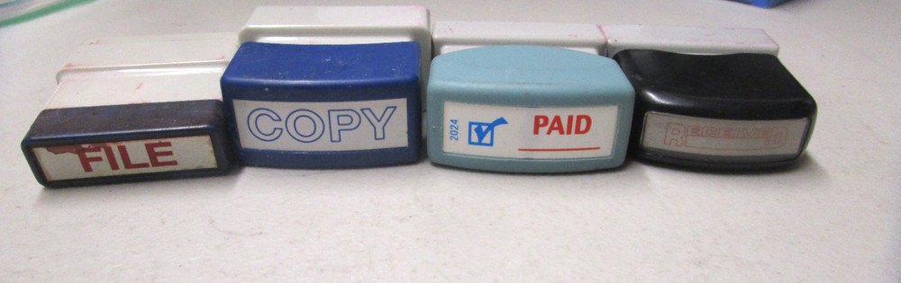 Copy Paid File Received Office Stamps