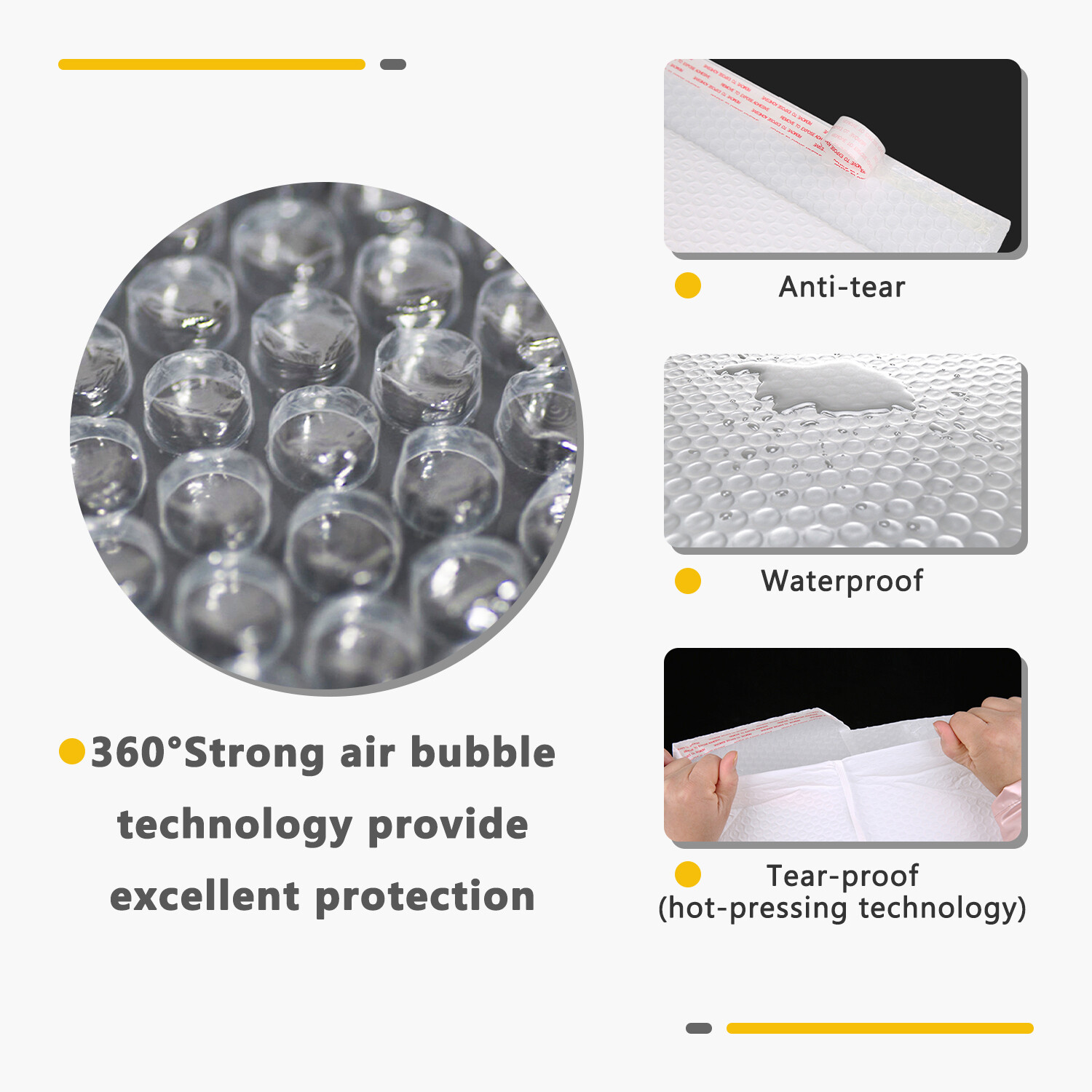 25/50/100/200 Bubble Mailers Padded Envelopes Shipping Packaging Bags Seal