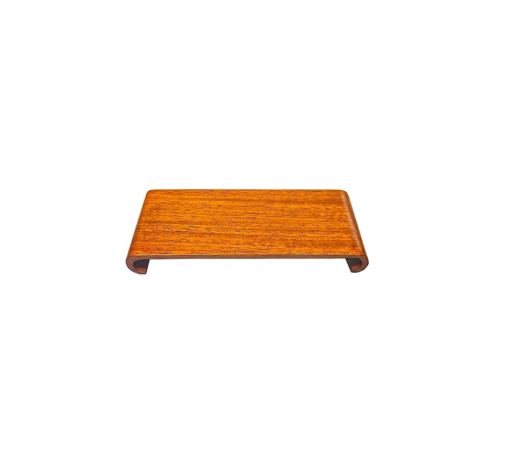 6.25" Light Brown Wood Scroll Leg Rectangular Display Stand Riser Easel ws4055B