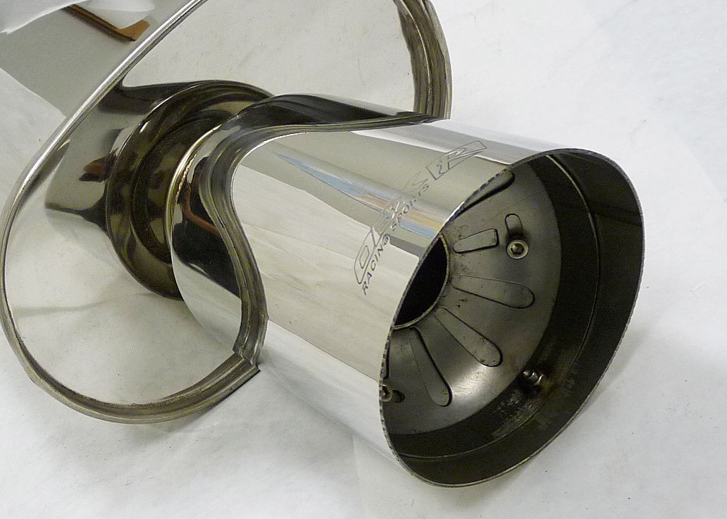 OBX Stainless Forza Tuning Muffler Harpoon 3.0" Center In Performance Universal