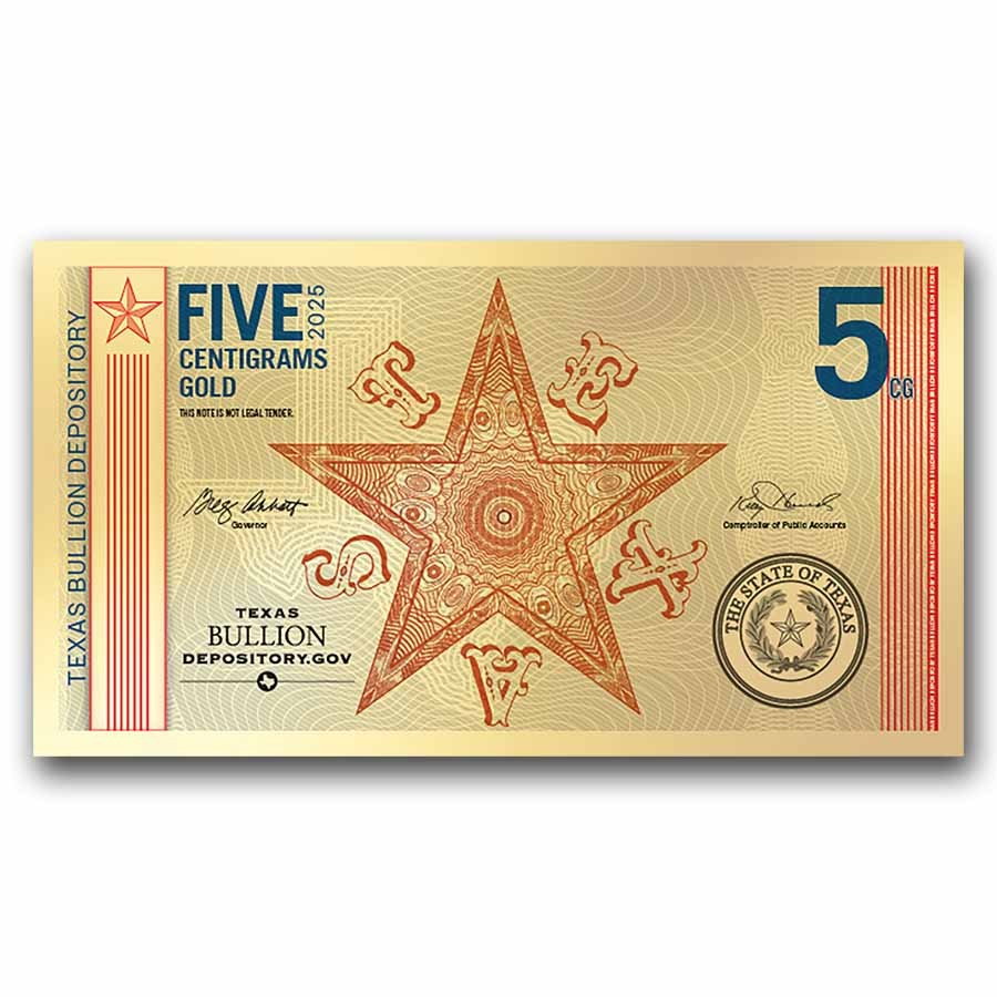 2025 5 Centigram Gold Aurum Texas: Longhorn Steer