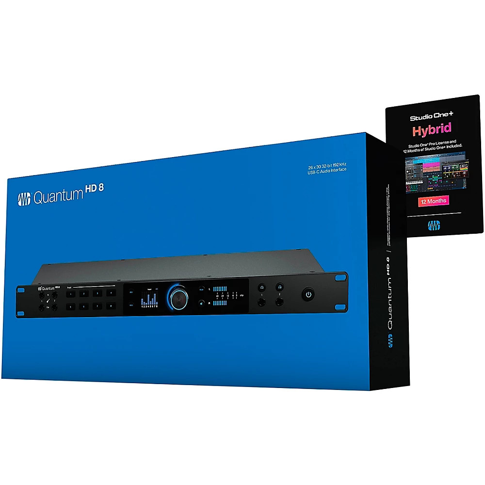 PreSonus Quantum HD8 Interface w/Eris 2nd Gen Studio8 Pair, Stands & Cables