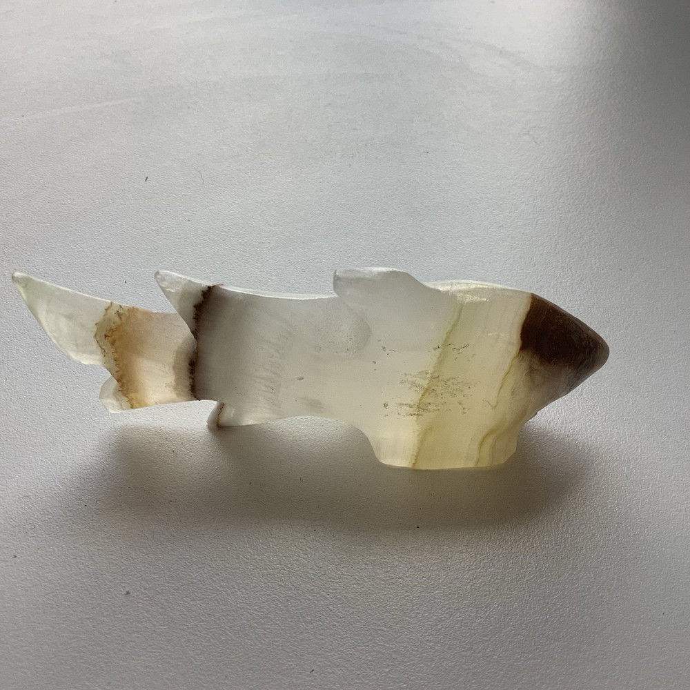Carved Stone Fish Made Onyx Or Agate