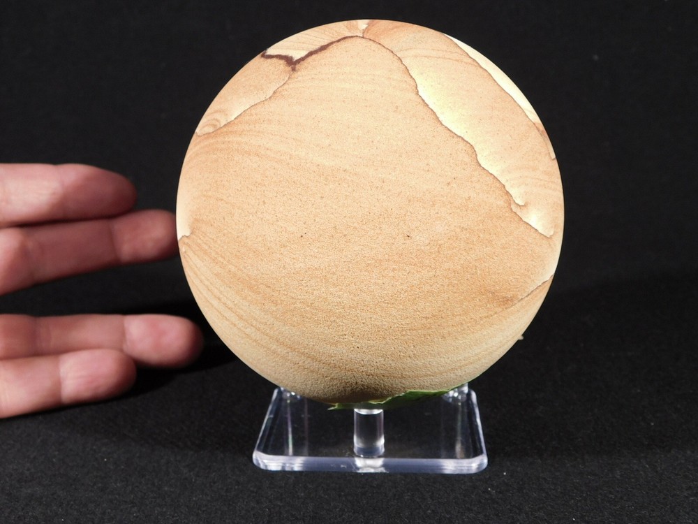 Heavy Duty THREE Post SPHERE Display Stand MEDIUM Size Clear Acrylic
