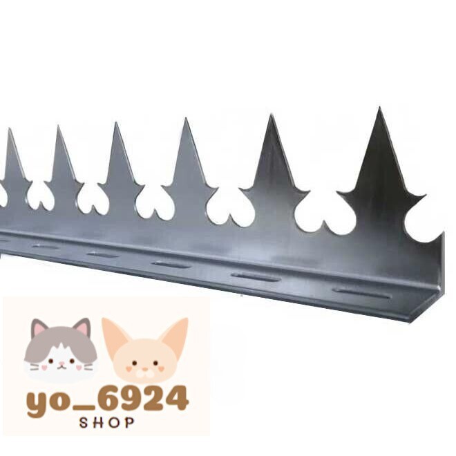 SHINOBI GizaGiza Heart Single Stainless Steel Security Fence Spikes Silver Ninja