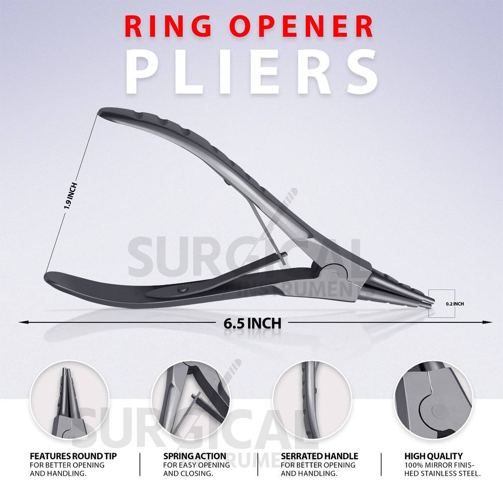 RING OPENING & CLOSING PLIERS - BODY PIERCING TOOLS
