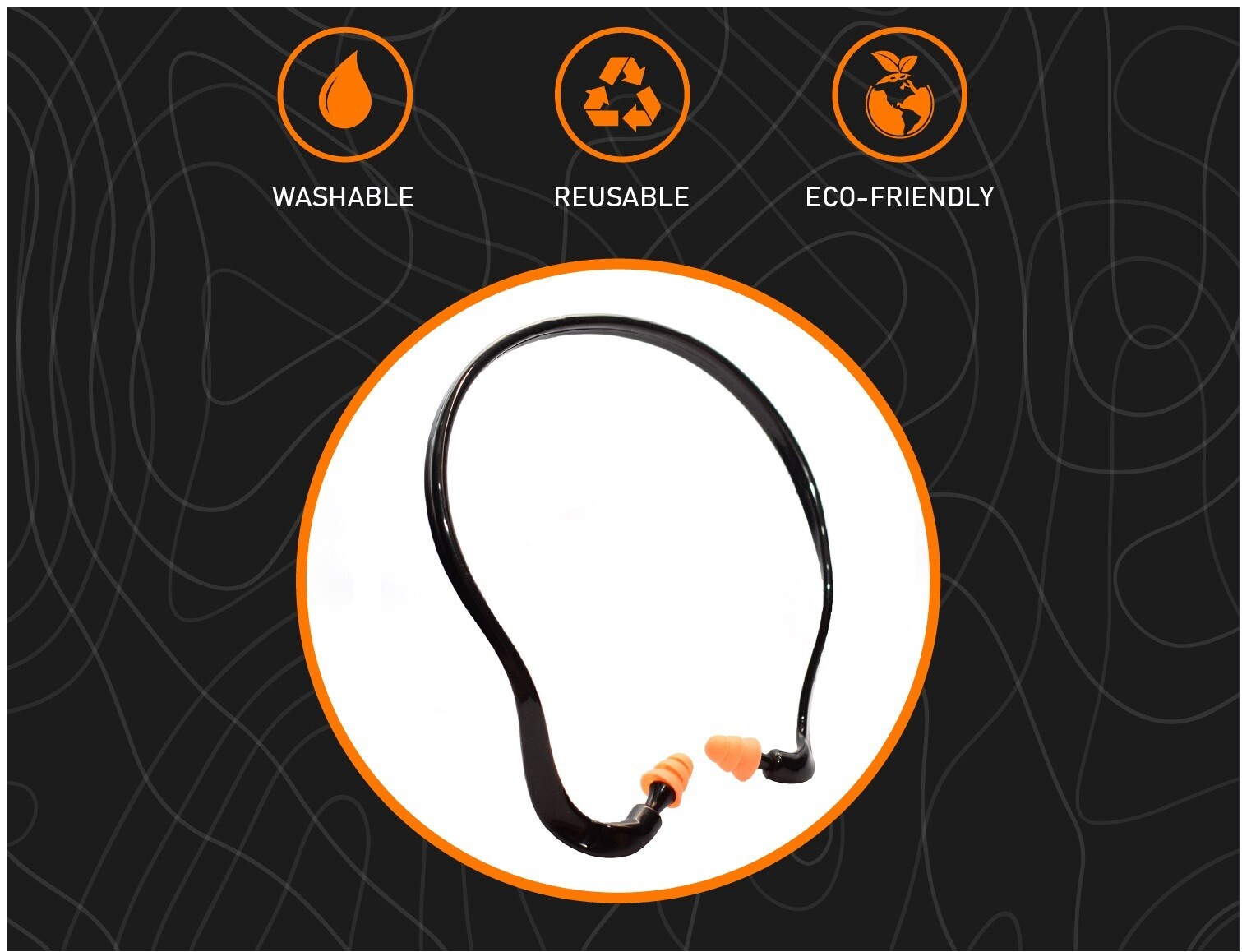 10 Pairs Banded Earplugs Silicone Reusable Ear Plugs Work Hearing Protection