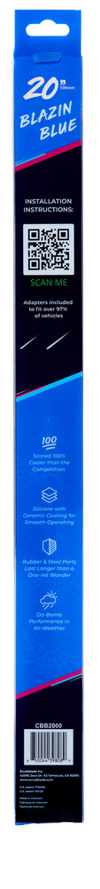 SCRUBBLADE 20'BLUE SILICONE SHADEBLADE WPR BLD- CBB2000