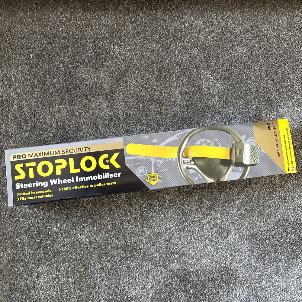 STOPLOCK PRO STEERING WHEEL LOCK UNIVERSAL HIGH SECURITY CAR VAN CROOK LOCK NEW
