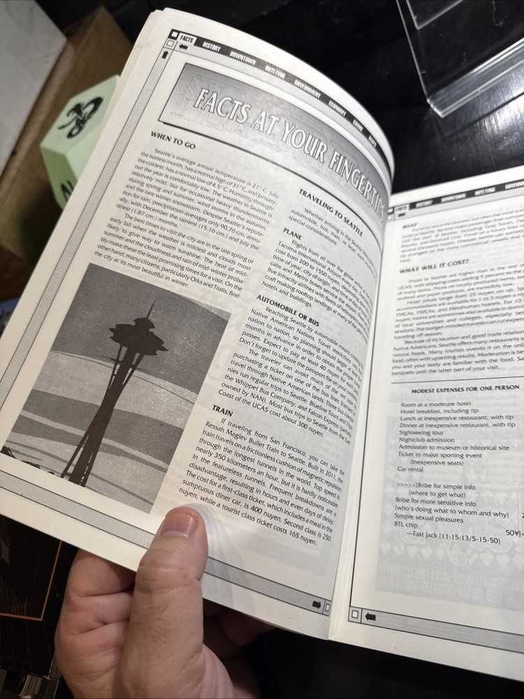Seattle Sourcebook Shadowrun RPG 1990 7201 FASA