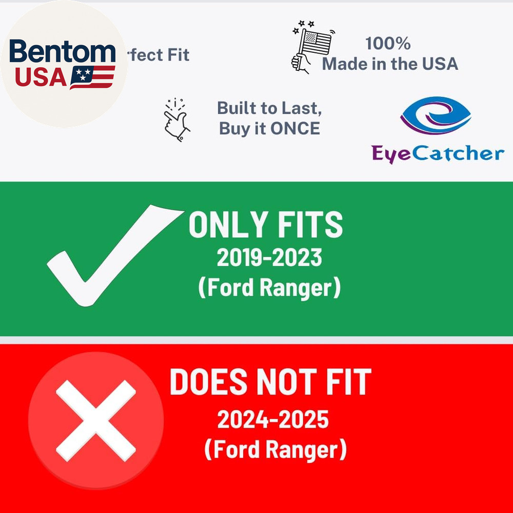 Premium Tailgate Letter Insert Kit for 2019-2023 Ford Ranger (Graphite)