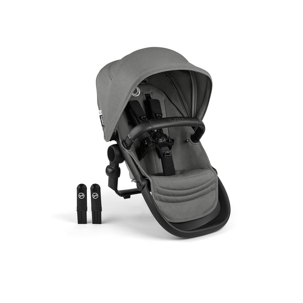 Kangaroo Double Stroller Seat - Moon Grey | Reversible & Adjustable Features