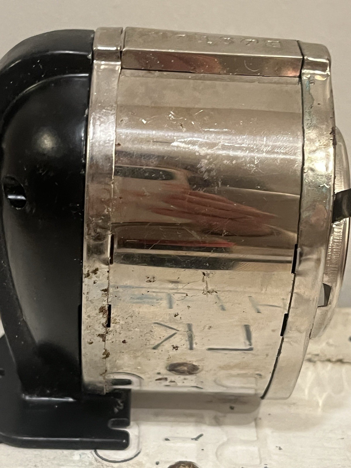 VINTAGE BOSTON KS PENCIL SHARPENER OFFICE TOOL USED FOR YEARS IN GOOD CONDITION