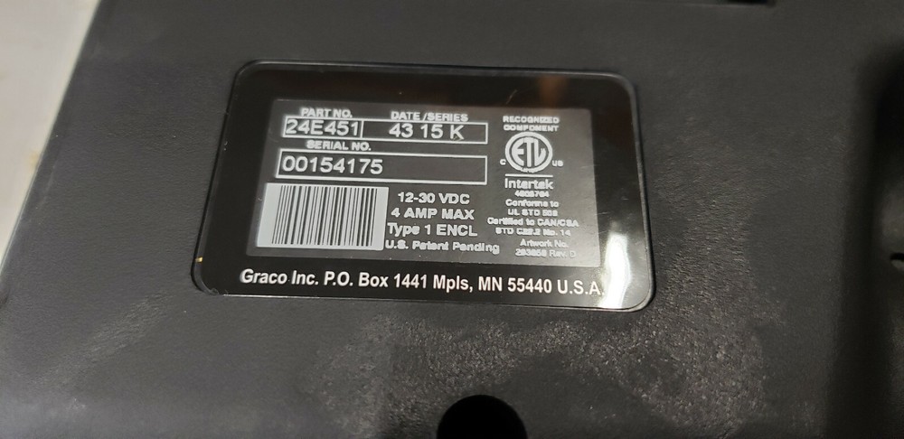 Graco 24E451 Dispenser Display Interface Controller Keypad Module 12-30VDC NEW