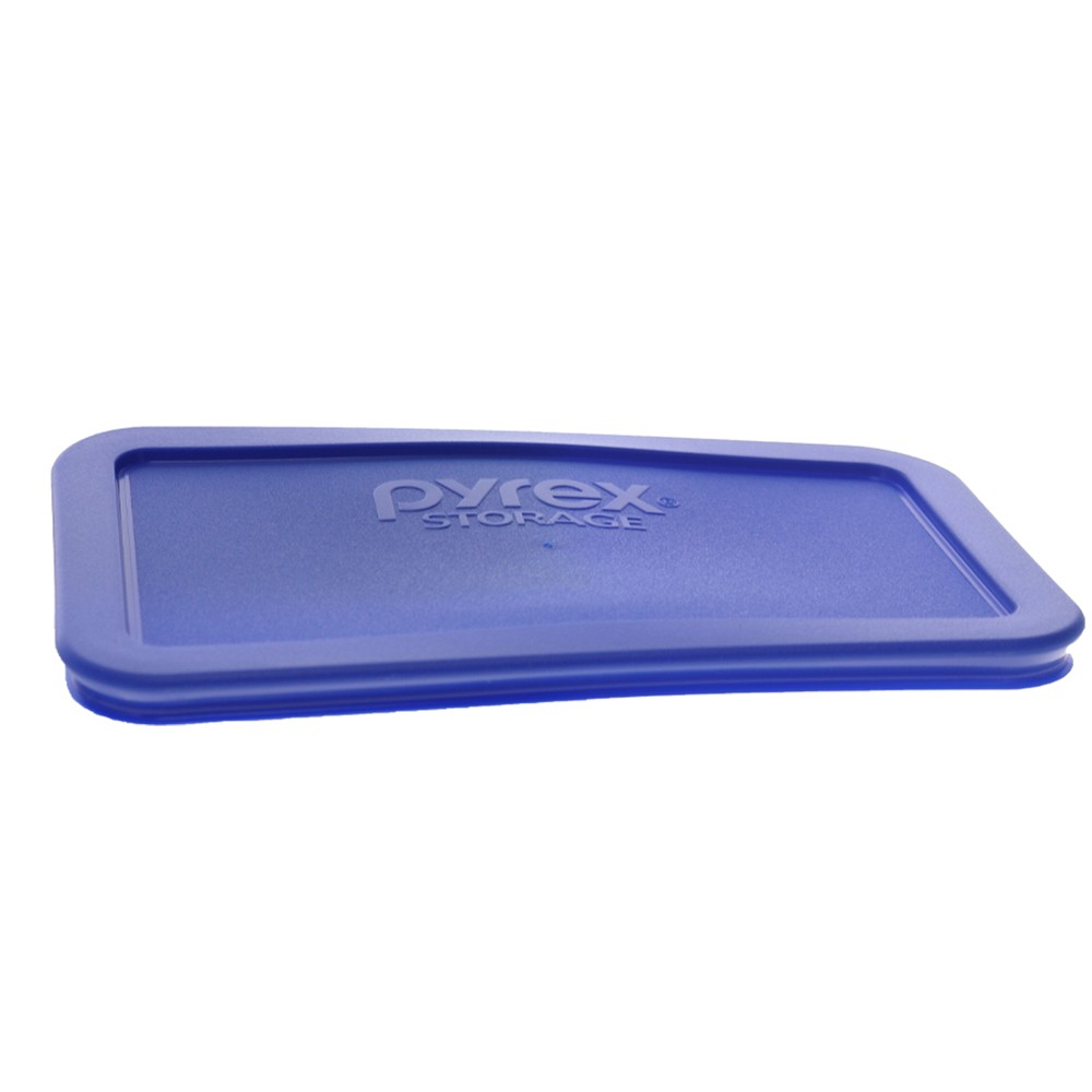 Pyrex 7214-PC Cadet Blue Rectangle Plastic Food Storage Replacement Lid (4-Pack)