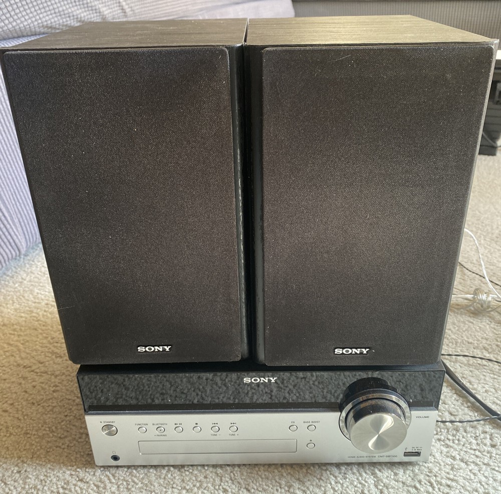 Sony HCD-SBT100 Bluetooth Micro Music System & Speakers (Tested & Working) Clean