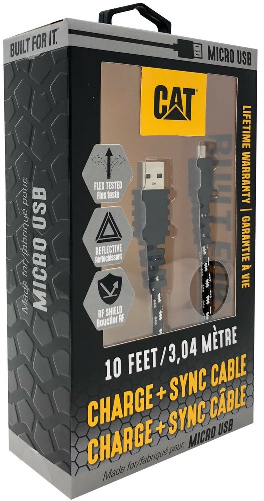 CAT 10ft Micro USB Charge & Sync Cable