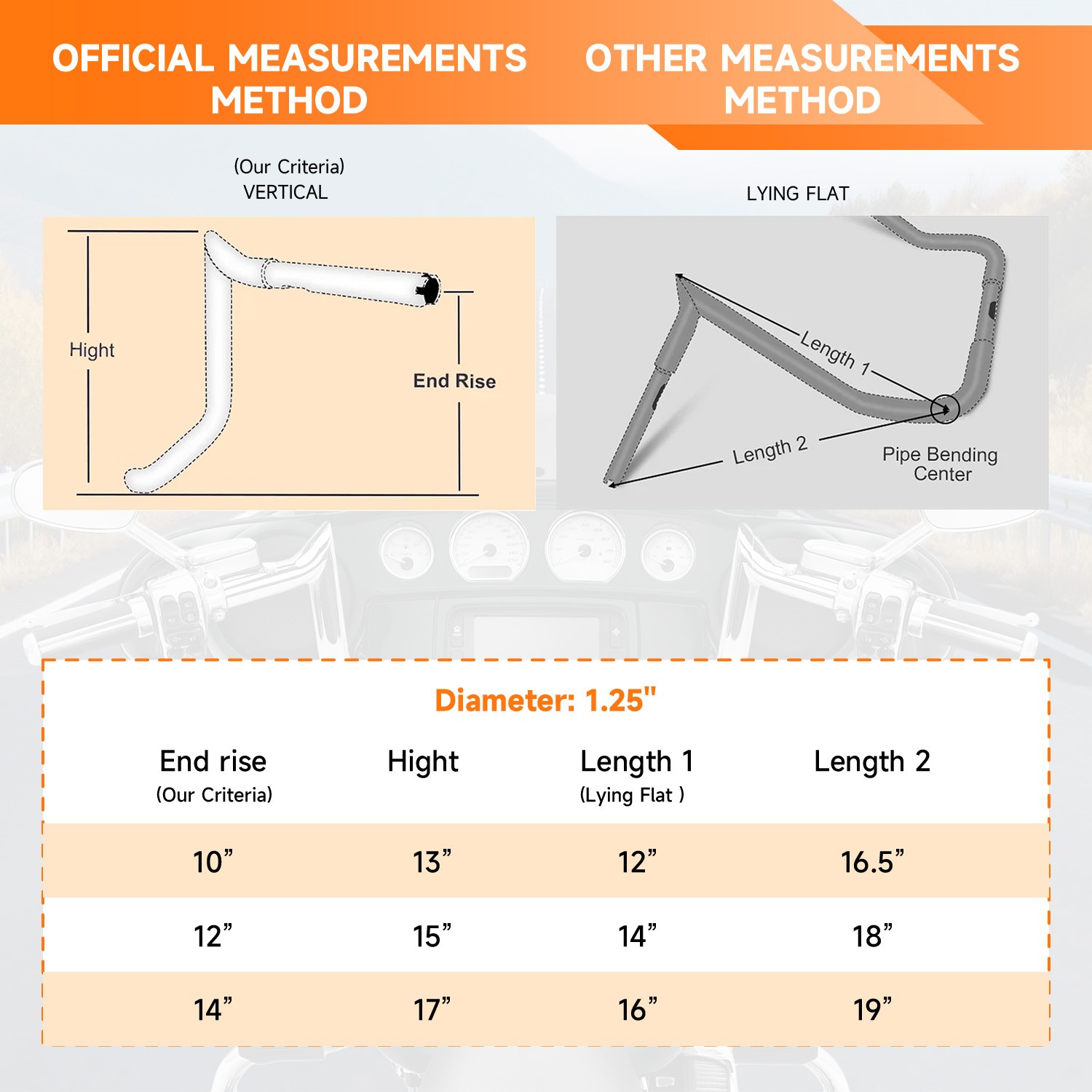 Pre-Wired 10" 12" 14" Meathook Bar Handlebar For Harley Electra Street Glide 14+